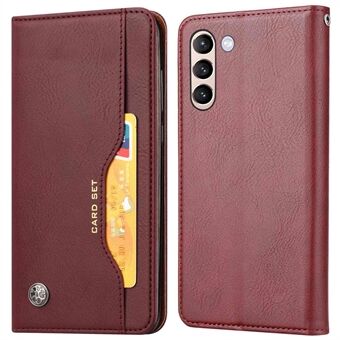 Til Samsung Galaxy S23+ Fuld beskyttelse Cell Phone Case Forside Card Slot Design Magnetisk Autoabsorberet PU Læder Flip Cover Wallet Stand