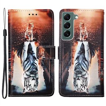 YB Mønstertryk Læder Series-4 til Samsung Galaxy S23+ PU Læder Pung Stand Telefon Etui Fuld beskyttelse Indvendig TPU Cover