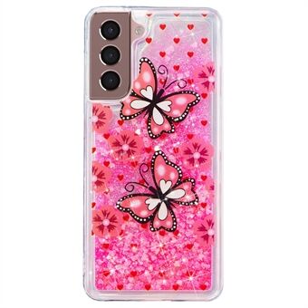 Til Samsung Galaxy S23+ Glitter Liquid Quicksand TPU telefoncover præget mønster telefoncover