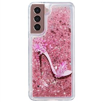 Til Samsung Galaxy S23+ Glitter Liquid Quicksand TPU telefoncover præget mønster telefoncover - høj