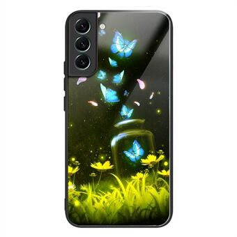 Til Samsung Galaxy S23+ hærdet glas TPU etui med mønstertryk Stødsikkert telefoncover