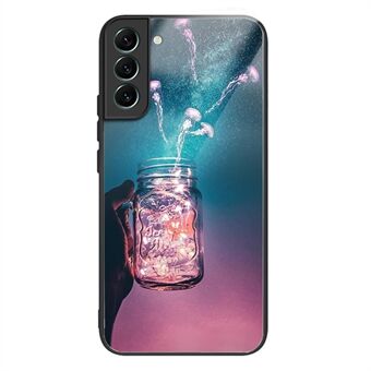 Til Samsung Galaxy S23+ hærdet glas TPU etui med mønstertryk Stødsikkert telefoncover