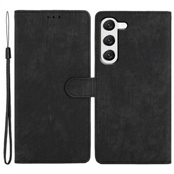 Til Samsung Galaxy S23+ Læderpung Shell Ensfarvet Skin-touch Folding Stand Telefoncover