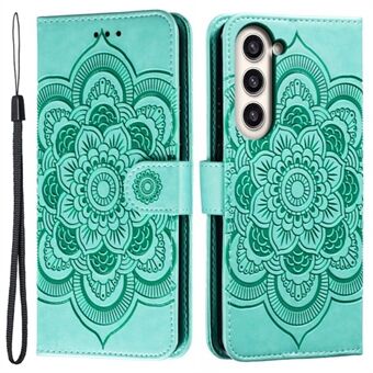 Til Samsung Galaxy S23+ Imprinting Mandala Flower Phone Cover Flip PU Læder Stand Beskyttelsesetui