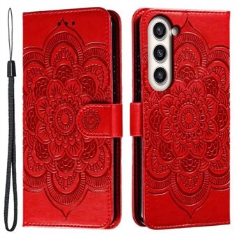 Til Samsung Galaxy S23+ Imprinting Mandala Flower Phone Cover Flip PU Læder Stand Beskyttelsesetui