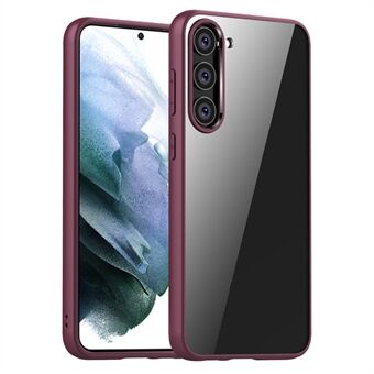 Stødsikker slank telefonetui til Samsung Galaxy S23+ Krystalklar hård PC+blød TPU telefoncover