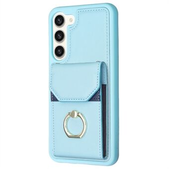 BF29 til Samsung Galaxy S23+ Telefon Etui Kortholder Ring Stativ PU Læder+TPU Cover