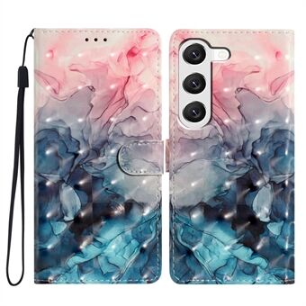 Til Samsung Galaxy S23+ Etui 3D-mønster PU Læder med Stativfunktion Flip Telefoncover