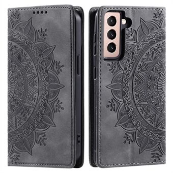 Til Samsung Galaxy S23+ Etui Præget Mandala Blomst Lædercover med Pengepung