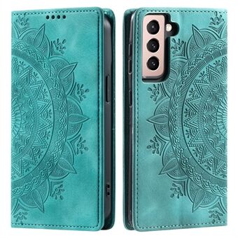 Til Samsung Galaxy S23+ Case Overlayet Mandala Blomst Lædercover med Pengepung