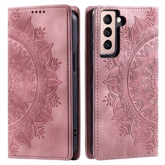 Til Samsung Galaxy S23+ Etui, Præget Mandala Blomst Lædercover med Pengepung