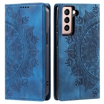 Til Samsung Galaxy S23+ Case Præget Mandala Blomst Læder Cover med Pengepung