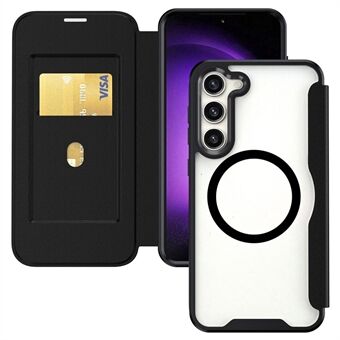 Til Samsung Galaxy S23+ Magnetisk Telefoncover Anti-fald TPU+Acrylic+PU Læder Cover