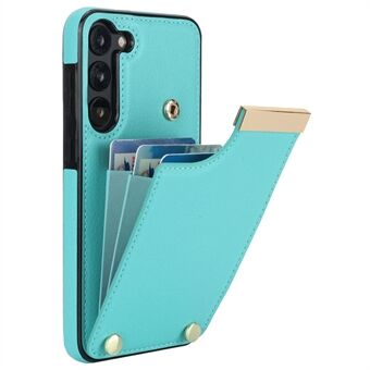 Til Samsung Galaxy S23+ Mobiltelefons Etui TPU+PU Læder Kortholder Cover med Hardware Dekoration