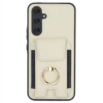 Til Samsung Galaxy A54 5G Etui Anti-fald Kickstand Læder + TPU Telefondeksel