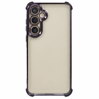 Til Samsung Galaxy A54 5G Telefon Etui med hjertemønster på kanten og elektroplateret TPU-telefoncover.