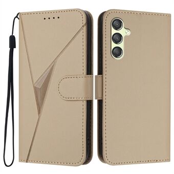 YX0090 Til Samsung Galaxy A54 5G Etui Trekantet Mønster Læder Telefon Cover med Snor