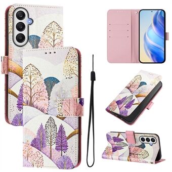 For Samsung Galaxy A54 5G Etui Mønster Trykning Pung Telefon Cover med Strop