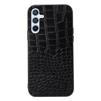 Til Samsung Galaxy A54 5G Crocodile Texture telefontaske Ægte okselæder belagt PC+TPU beskyttende bagcover