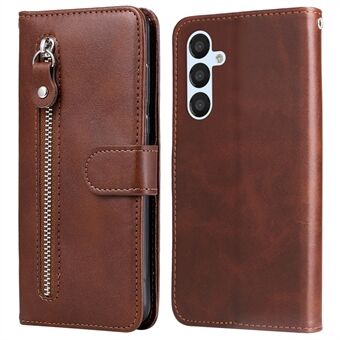 Til Samsung Galaxy A54 5G Anti-ridse Lynlås lomme Flip Telefon Case Calf Texture PU Læder Magnetisk lukning Stand Pung Cover