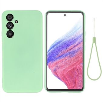 Til Samsung Galaxy A54 5G Anti-ridse flydende silikone telefontaske Beskyttende cover med rem