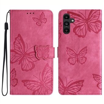 Til Samsung Galaxy A54 5G Skin-touch Stand Telefoncover Butterfly-påtrykt pungcover