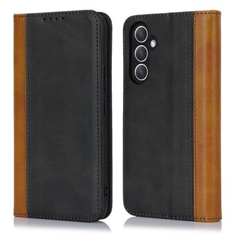 Til Samsung Galaxy A54 5G PU Læder Telefon Taske Stand Bi-farve Splejsning Magnetic Flip Pung Cover