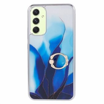 Til Samsung Galaxy A54 5G Case Elektroplating PC+TPU Telefonetui Marmor Mønster Stativdæksel.