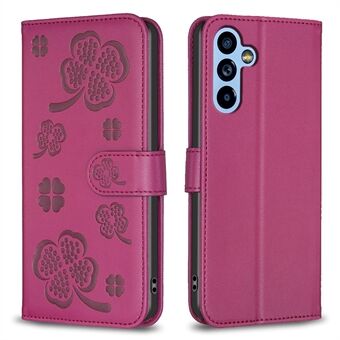 Til Samsung Galaxy A54 5G PU Læder Taske Clover Imprint Stødsikker Telefoncover