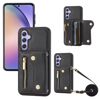 DF-09 til Samsung Galaxy A54 5G Telefon Cover Kortholder med kryds-kroprem