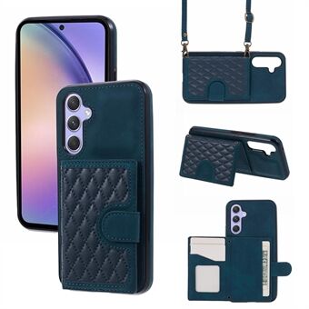 Til Samsung Galaxy A54 5G Cover-kortholder Kickstand Anti-drop Mobiltelefon Taske med Skulderrem