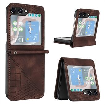 YX0080 Til Samsung Galaxy Z Flip5 5G Etui Præget PU Læder Telefon Cover