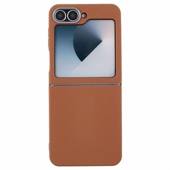 Til Samsung Galaxy Z Flip6 5G / Z Flip5 5G Etui Lædertekstureret TPU Stødsikkert Telefon Cover