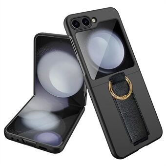 Til Samsung Galaxy Z Flip5 5G Ring Holder Case Hård PC Telefon Cover med Lille Skærmbeskytter