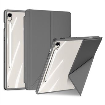 DUX DUCIS Magi Series til Samsung Galaxy Tab S9 / S9 FE Cover Origami Stand Læder+PC+TPU Klar Bagside