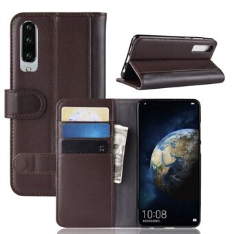 Ægte Split Læder Wallet Stand Phone Case til Huawei P30