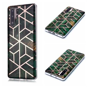 Marmor mønster Rose Gold galvanisering IMD TPU telefon etui til Huawei P30 Pro