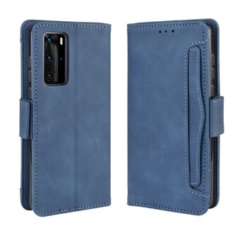 Multiple Card Slots Læder Wallet Stand Shell til Huawei P40 Pro