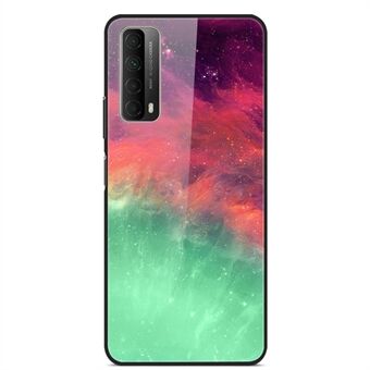 Fancy Style Print Glass + PC + TPU Cover til Huawei P Smart 2021 / Y7a