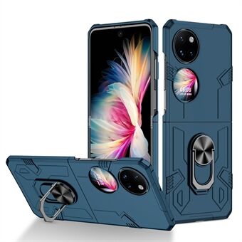 Til Huawei P50 Pocket PC+TPU telefontaske Roterende Ring Stødstøtte Stødsikkert anti-fald cover