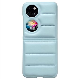 Til Huawei P50 Pocket / Pocket S PU Lædercoated PC Anti-ridse Cover Letvægts dunjakke Drop Protection Case