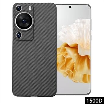 Telefon-etui til Huawei P60 Pro / P60 Cover 1500D groft tekstureret sort aramidfiber-telefonskal