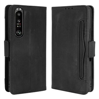 Multiple Card Slots Stand Lædertelefontaske til Sony Xperia 1 III 5G