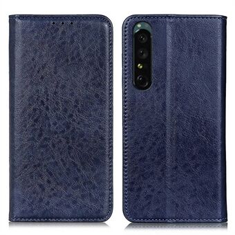 Til Sony Xperia 1 IV Crazy Horse Texture Pung Stand Case PU Læder Auto lukning Magnetisk Telefon Shell