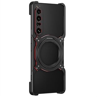 Til Sony Xperia 1 IV 5G Kickstand-etui Metalramme Magnetisk Telefonomslag