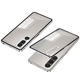 Til Sony Xperia 1 V Matet Cover Aluminiumslegering+PC Telefondæksel med Snap-Lock funktion