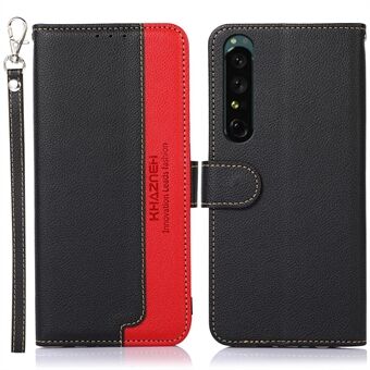 KHAZNEH Til Sony Xperia 1 V Stand Pung Telefon Etui RFID Blocking PU Læder Litchi Texture Smartphone Cover