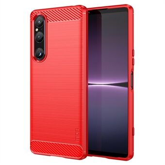 MOFI JK TPU Series-1 til Sony Xperia 1 V kulfiberbørstet telefoncover Blød TPU-telefonbagcover