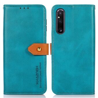 KHAZNEH PU Læder Kohud Texture Telefontaske til Sony Xperia 1 V Wallet Stand Phone Cover