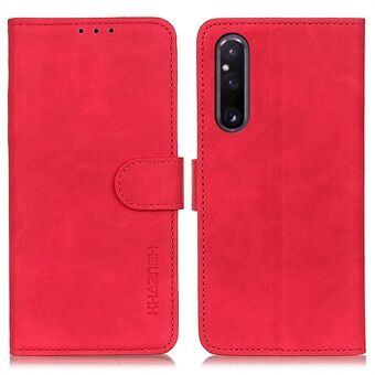 KHAZNEH Til Sony Xperia 1 V Pung Beskyttende Telefon Stand Cover Anti-ridse Retro Læder Shell Case